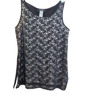 Ann Taylor Women’s Small Black Lace Sleeveless‎ Blouse